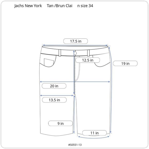 Jachs‎ New York  Tan /Brun Clair shorts Men size 34 - Picture 9 of 9
